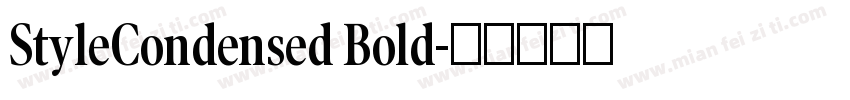 StyleCondensed Bold字体转换